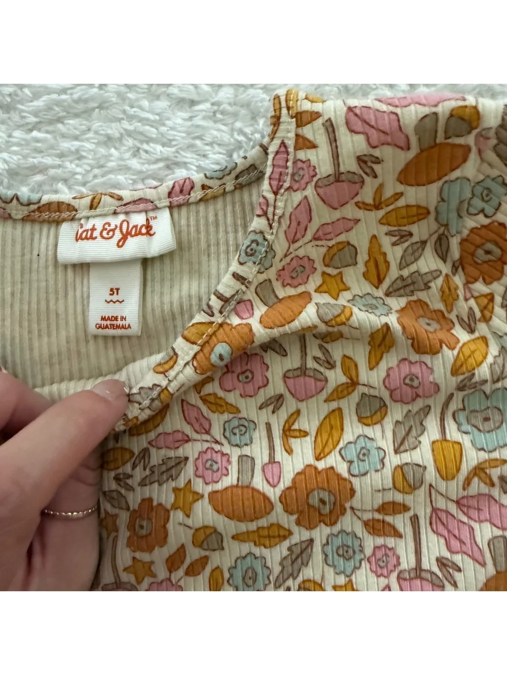 5t Floral Top + Wide Leg Sweatpants Outfit Bundle